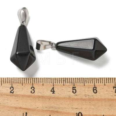 Natural & Synthetic Gemstone Pointed Pendants G-B127-15P-1