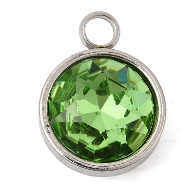 12Pcs Birthstone Theme 304 Stainless Steel Pendants STAS-G082-17P-1
