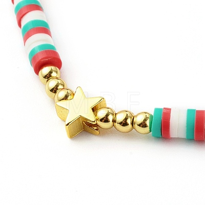 Handmade Polymer Clay Beads Stretch Bracelets Sets BJEW-JB06353-04-1