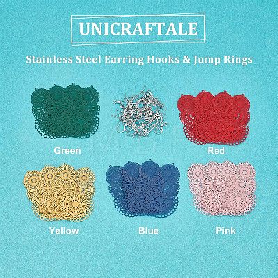 Unicraftale Filigree Dangle Earrings Making Kit DIY-UN0003-33-1