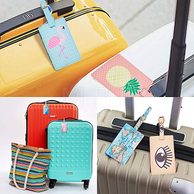 Gorgecraft PU Leather Luggage Bag Tags AJEW-GF0001-71C-1