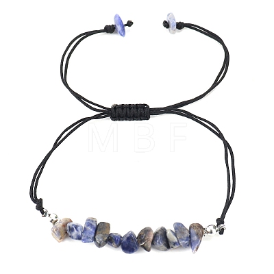 Natural Lapis Lazuli Braided Bead Bracelets PW-WG14195-05-1