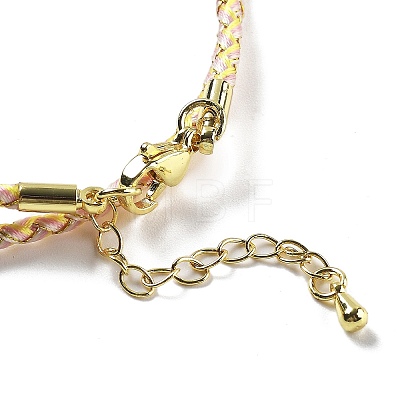 Polyester Cord Braided Necklace Makings MAK-L043-03G-30-1