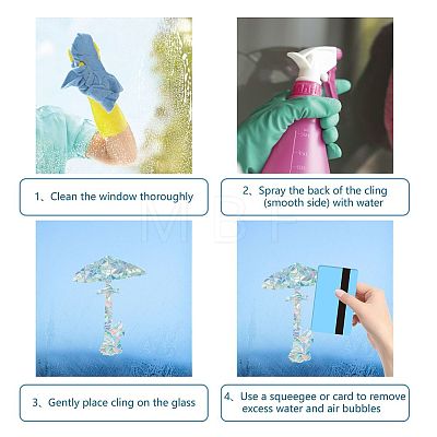 Waterproof PVC Colored Laser Stained Window Film Adhesive Stickers DIY-WH0256-067-1