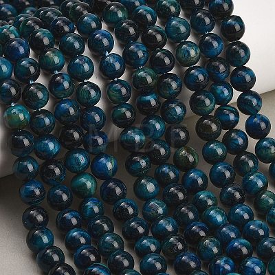 Grade AB Natural Tiger Eye Beads Strands X-G-F591-18-8mm-02-1