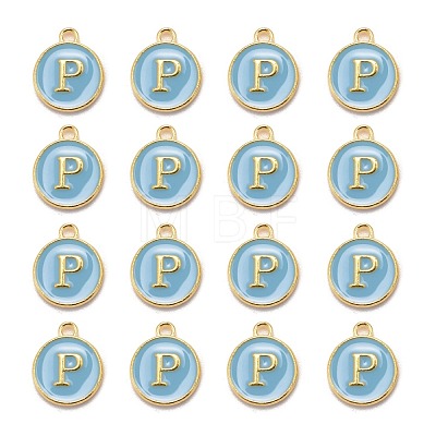 Golden Plated Alloy Enamel Charms X-ENAM-S118-04P-1