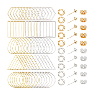 DIY Brass Earring Making Kits DIY-PH0029-17-1
