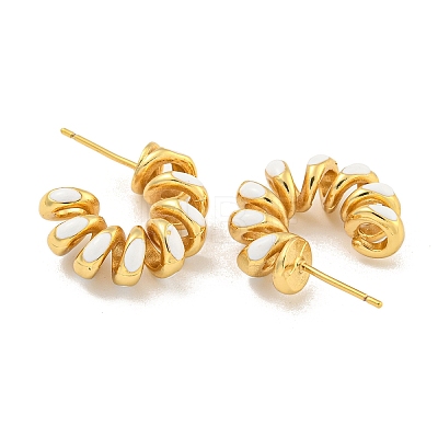 Rack Plating Brass Stud Earring EJEW-C102-41G-03-1