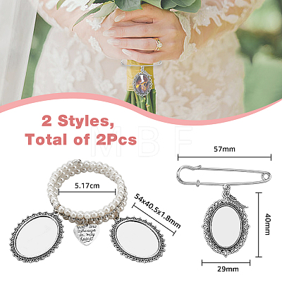 SUPERFINDINGS Imitation Pearl Wedding Bouquet Jewelry Set BJEW-FH0001-01B-1