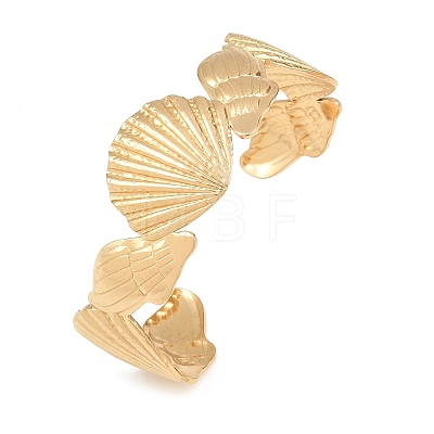 Ocean Theme 304 Stainless Steel Cuff Bangles for Women SA-Z002-03G-02-1