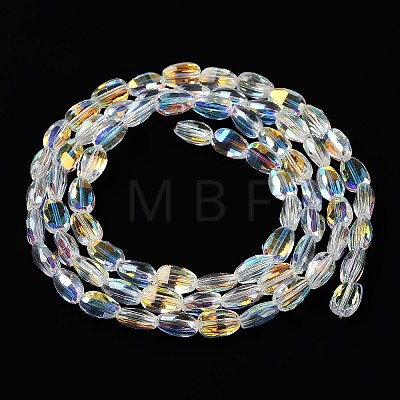 Transparent Electroplate Glass Beads Strands GLAA-Q099-F01-04-1