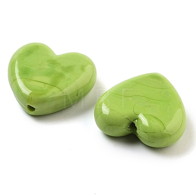 Heart Handmade Lampwork Beads LAMP-U003-01O-1