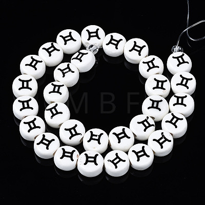 Handmade Porcelain Ceramic Beads Strands PORC-S502-032B-1