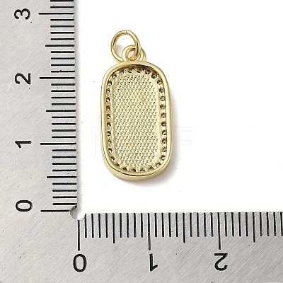 Brass Micro Pave Cubic Zirconia Pendants KK-Q808-40G-1
