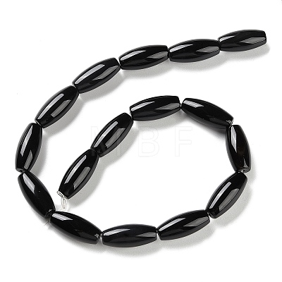 Natural Black Onyx Agate(Dyed & Heated) Beads Strands G-NH0019-C05-14-1