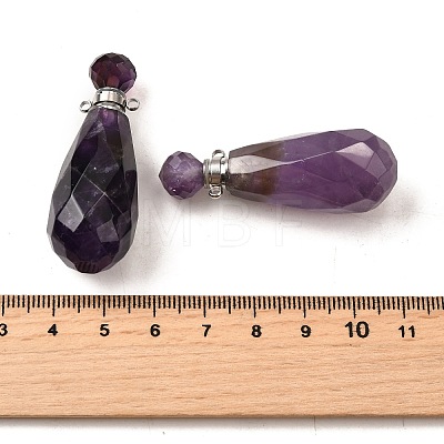 Natural Mixed Stone Perfume Bottle Pendants G-L623-06P-1