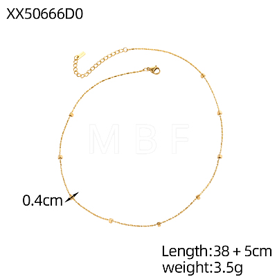 304 Stainless Steel Triangle Beaded Ball Chains Bracelets Bracelets for Women STAS-OY011-94G-1