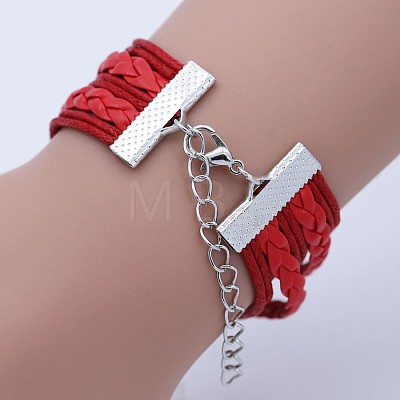 Imitation Leather Multi-strand Bracelets WG22DAF-01-1