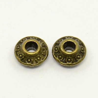 Mixed Antique Tibetan Style Alloy Bicone Spacer Beads TIBE-X0007-FF-1