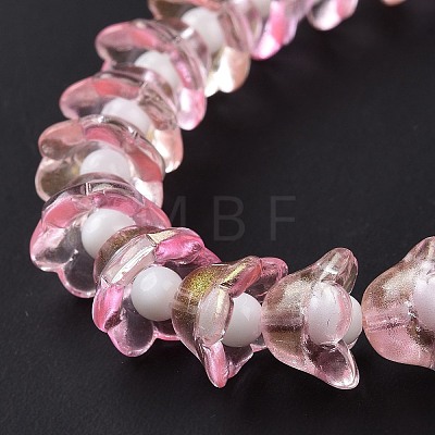 Transparent Glass Beads Strands LAMP-H061-01D-04-1