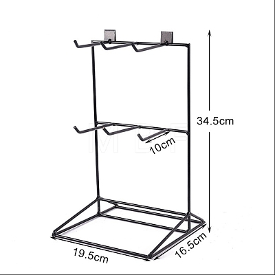 Two Layers Iron Earrings Storage Rack PW-WG3BB1E-01-1