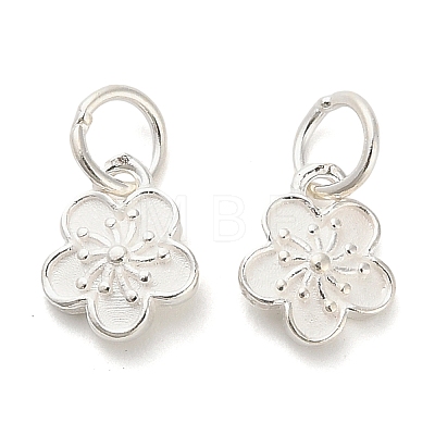 925 Sterling Silver Flower Charms STER-P071-02S-1