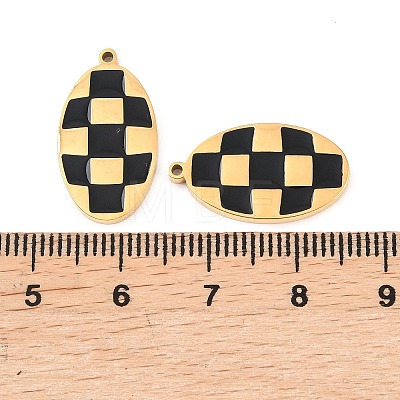 304 Stainless Steel Enamel Pendants STAS-Z190-07G-03-1