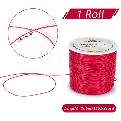   1 Roll Round Waxed Polyester Cords YC-PH0002-44C-1