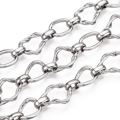 Alloy Teardrop with Twining Chains LCHA-T001-12P-1