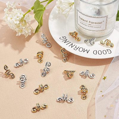 Plated Alloy Hair Coil Cuffs OHAR-PH0001-18-RS-1