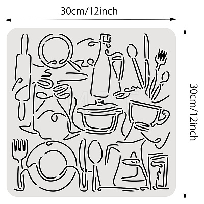 Plastic Reusable Drawing Painting Stencils Templates DIY-WH0172-942-1