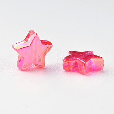 Eco-Friendly Transparent Acrylic Beads X-PL556-7-1