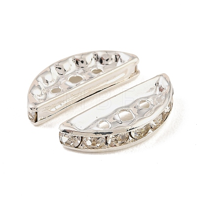 Brass Crystal Rhinestone Spacer Bars RB-T019-02B-02S-1