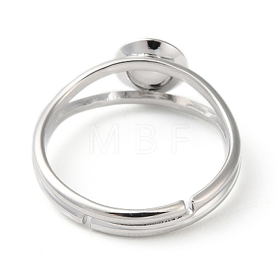 Adjustable Brass Finger Ring Settings KK-F862-25P-1