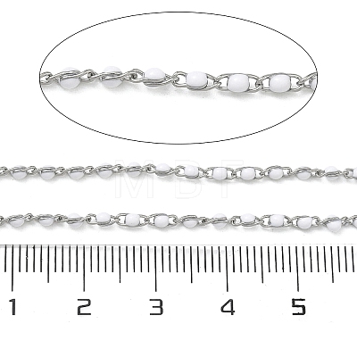 304 Stainless Steel Enamel Twisted Chains STAS-R100-40P-06-1