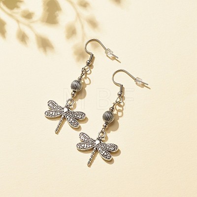 Alloy Dragonfly Dangle Earrings EJEW-JE04911-05-1