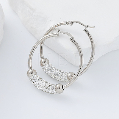 304 Stainless Steel Hoop Earrings BN4899-1