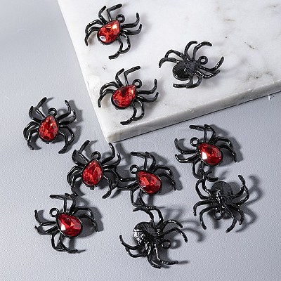 Halloween Alloy Rhinestone Pendants PW-WG39EB4-01-1