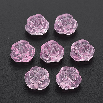 Transparent Baking Painted Glass Beads X-GLAA-S190-022-A05-1