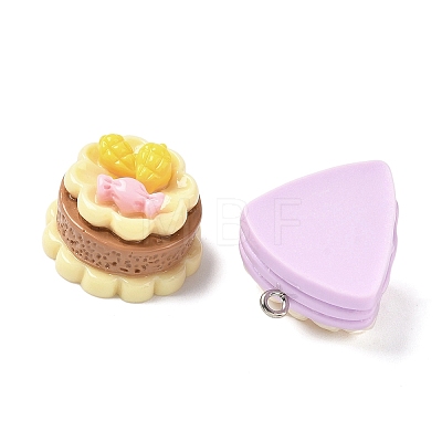Opaque Resin Dessert Craft Pendant RESI-D014-02P-1