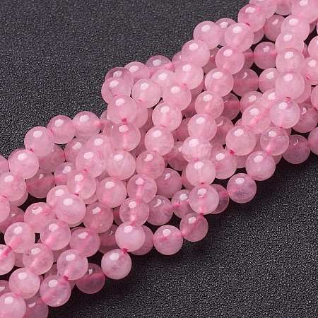 Natural Rose Quartz Beads Strands X-GSR6mmC034-1