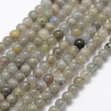 Natural Labradorite Beads Strands G-P322-29-4mm-1