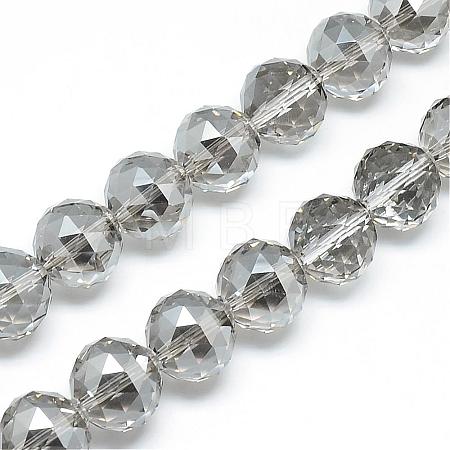 Electroplate Glass Bead Strands EGLA-S137-14mm-06-1