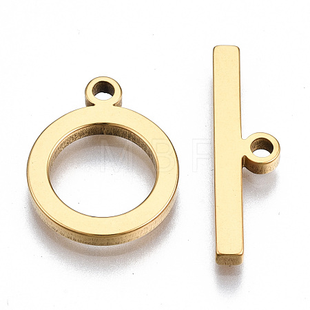 201 Stainless Steel Toggle Clasps X-STAS-Q241-007G-NF-1