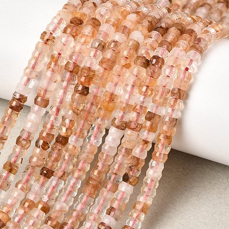 Natural Hematoid Quartz/Ferruginous Quartz Heishi Beads Strands G-A299-A19-01-1