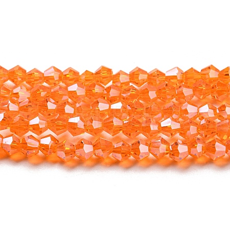 Transparent Electroplate Glass Beads Strands GLAA-F029-2mm-C11-1