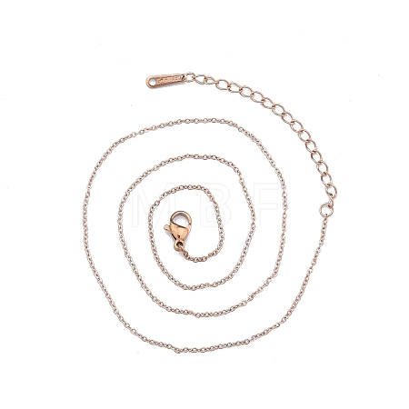304 Stainless Steel Cable Chains Necklace for Men Women NJEW-N050-A03-R12-1
