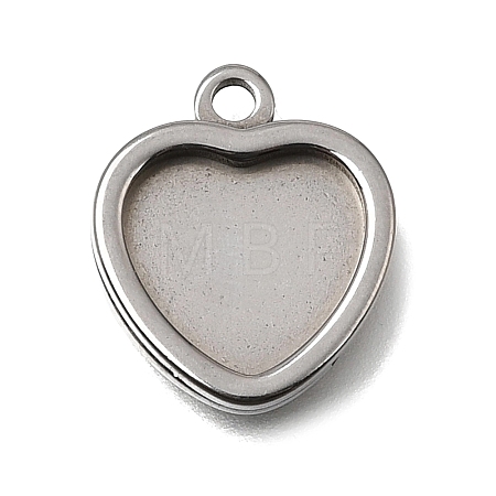 304 Stainless Steel Pendant Cabochon Settings STAS-F365-01A-P-1