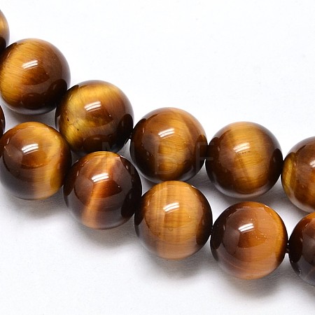 Natural Tiger Eye Beads Strands G-F173-12-12mm-1