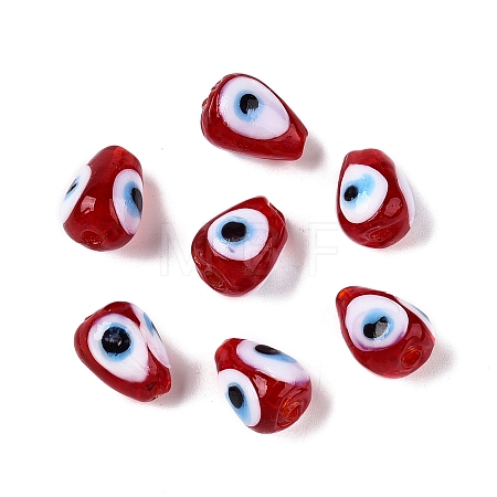 Handmade Evil Eye Lampwork Beads LAMP-T021-16D-1